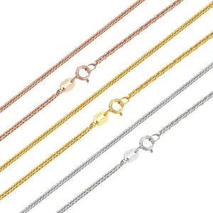 Trendy Custom Size AU750 Yellow Rose Gold Chopin Link <b>Necklace</b> 18K <b>Solid</b> Gold Jewelry Chain for Weddings Engagements Gifts - Product Image 2
