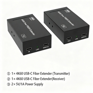 Extensor de Video por Fibra Óptica USB C a DisplayPort de 10 km de Largo Alcance, 4K60Hz, Convertidor Tipo C con HDCP 2.3 para Sala de Conferencias - Product Image 3