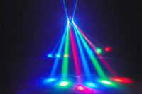 Lumière à effet roue de feu à double tête LED DMX512 activée par le son pour bar, club, mariage