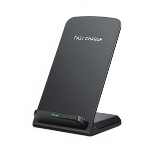 Support de charge rapide sans fil 10W compatible Qi pour Samsung Galaxy et iPhone, support de téléphone avec matériau ABS et indicateur LED - Product Image 1