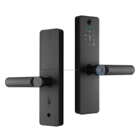Serrure de porte intelligente WAFU ODM OEM WF-X8-Camera Tuya avec empreinte digitale, Wi-Fi et caméra pour portes en bois et en aluminium