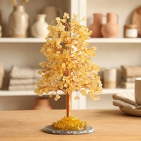 Ornement Arbre à Argent en Cristal Naturel, Cadeau de Noël, Décoration Feng Shui en Agate Filée, pour Maison et Bureau