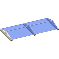 Soporte para Paneles Solares ARTSIGN Back to Back East West PV Bracket AL6005-T5, Kit de Patas Delanteras y Traseras, Inclinación Ajustable para Techos Planos y Montaje en Suelo
