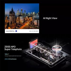 Smartphone Vivo X100 <span class=keywords><strong>Pro</strong></span> original avec charge rapide, écran AMOLED 6,78 pouces 120 Hz, appareil photo 64,0 MP, lecteur d'empreintes digitales, processeur Dimensity 9300, Android <span class=keywords><strong>14</strong></span>, 5G - Product Image 6