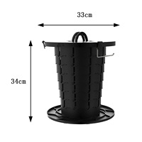 Toilettes portables rétractables, bassins de voyage réglables en hauteur pour adultes et enfants, poubelles pliables pour le camping et la randonnée