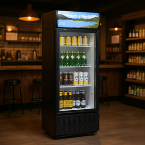 Refrigerador de Bebidas Vevor de 6.8 Pies Cúbicos con Puerta de Vidrio, Enfriador Vertical con Estantes Ajustables para Uso Comercial - Product Image 2