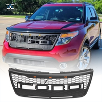 Grilles avant en maille noire 4x4 de haute qualité, pièces de rechange, avec feux pour Explorer 2012-2015