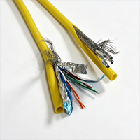 Kabel Rantai Tarik Robot Industri Cat.6A Servo Wire SF/UTP Pelindung Ganda 26AWG 10Gbps untuk Peralatan Otomasi