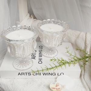 Diseño de cristal romántico, fuerte Vainilla, aromas personalizados, velas de cera de soja, mecha de madera, lujosa vela perfumada, decoración del hogar - Product Image 3