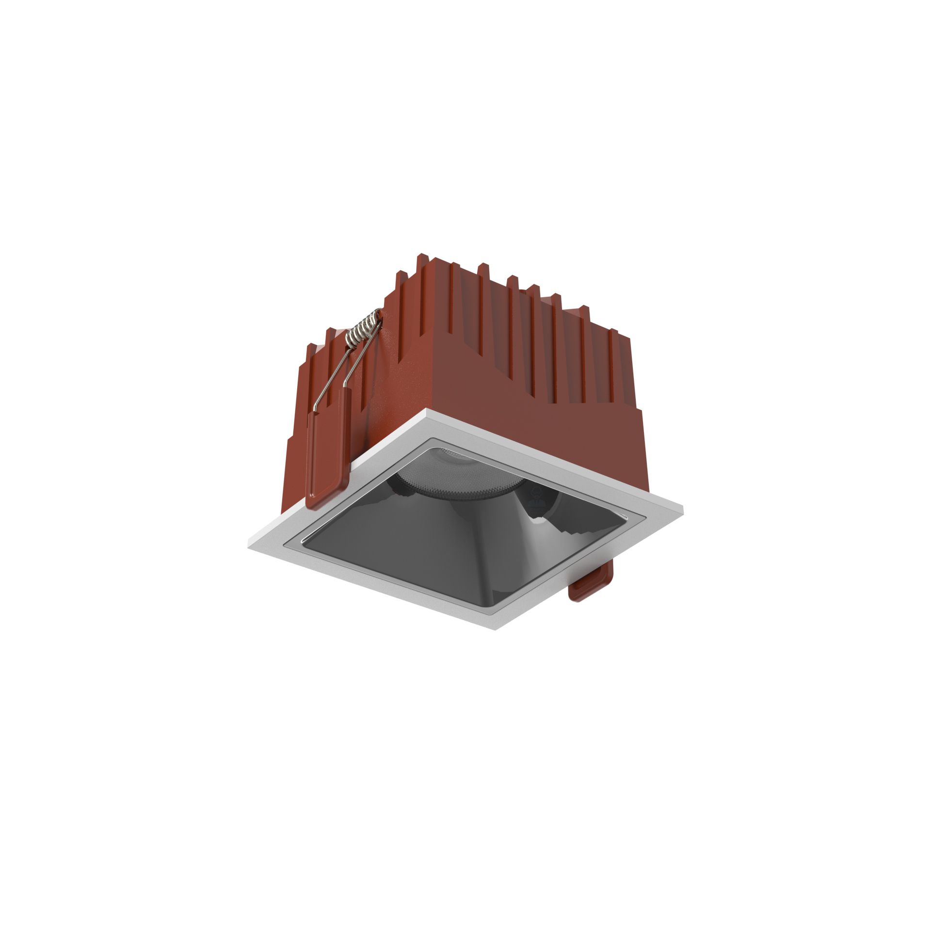 Downlight cuadrado rojo