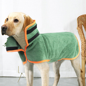 <b>Dog</b> Absorbent Bathrobe Greenish Gray Brown Soft Microfiber Pet <b>Bath</b> Towel Quick Drying Clothes For <b>Dogs</b> - Product Image 3