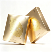 Boîte d'emballage rigide pour masque facial, personnalisée en papier kraft, produits de soin de la peau haut de gamme, gaufrage, papier cartonné blanc, logo personnalisé