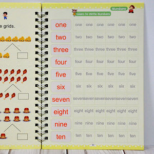 Libro DE TRABAJO mágico, práctica reutilizable, escritura a mano, libro de línea de trazado mágico caligráfico para niños - Product Image 4