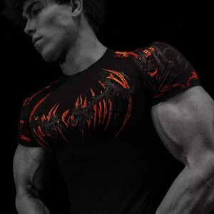 XIANGYU Playeras Deportivas para Hombre de Secado Rápido, Camisetas de Entrenamiento de Fisicoculturismo con Estampado Gráfico, Ropa Deportiva para México - Product Image 3