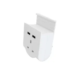 Tomada de energia USB portátil para casa, adaptador com proteção contra surtos, tomada USB de parede, plug UK