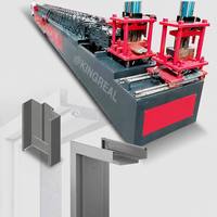 Machine de formage à rouleaux automatique KINGREAL pour cadres de portes et fenêtres à double rainure, ligne de production de panneaux de portes coupe-feu