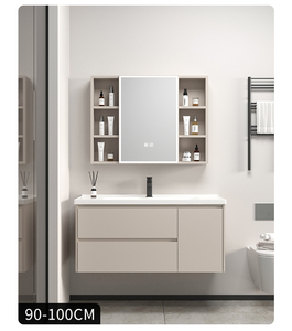 Wholesale All Different Size Modern Luxury Bathroom Vanity Cabinet <b>Set</b> with <b>Melamine</b> Board Wash Basin Sink Furniture 2025 Hot - Product Image 3