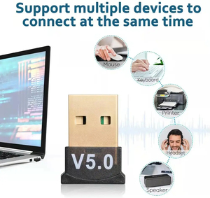Adaptador Electrónico para Automóvil <span class=keywords><strong>USB</strong></span> Bt <span class=keywords><strong>5.0</strong></span>, Transmisor Receptor Bt, <span class=keywords><strong>Dongle</strong></span> de Audio Inalámbrico para Computadoras, PC y Laptops - Product Image 2