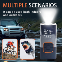 Pompe à air numérique LED sans fil multifonctionnelle portable en ABS pour surveiller la pression des pneus de voiture, de vélo et de véhicule électrique, gonflage 7.4V