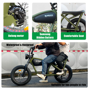Nouveau Design OEM Vélo Électrique Cruiser Vintage Cafe Racer avec Batterie Lithium Tubulaire 48V, Longue Autonomie, pour Neige et Plage, Chopper Fat - Product Image 4
