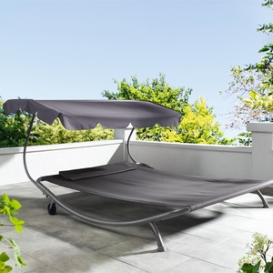 Cama de <span class=keywords><strong>Playa</strong></span> Plegable para Exteriores, <span class=keywords><strong>Tumbona</strong></span> Reclinable Portátil para 2 Personas, <span class=keywords><strong>Tumbona</strong></span> Doble, <span class=keywords><strong>Hamaca</strong></span> - Product Image 3
