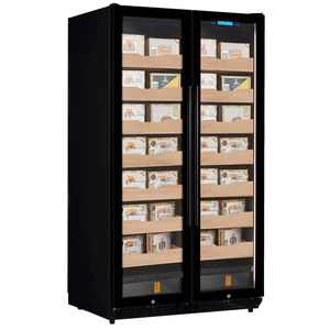 Humidor à cigares et refroidisseur à vin en acier inoxydable avec refroidissement par compresseur pour usage domestique 1. Cave à cigares à double porte - Product Image 5