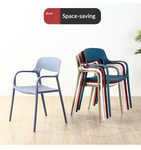 <span class=keywords><strong>Chaise</strong></span> de salle à manger en plastique empilable au design moderne et écologique avec accoudoirs pour la maison, le bar, l'hôtel, le restaurant, <span class=keywords><strong>chaise</strong></span> en plastique d'extérieur - Product Image 6