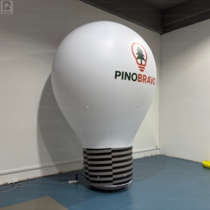 Ballon publicitaire gonflable géant de 3 m en PVC étanche avec ampoule LED et logo pour extérieur - Product Image 5