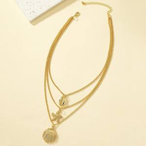Collar con Colgante de Estrella de Mar, Cadena de Clavícula Multicapa con Conchas Marinas Doradas, Joyería para Mujer para Fiestas - Product Image 5