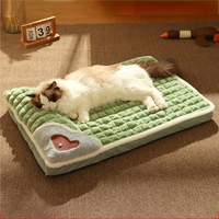 Vente en gros, lit confortable et chaud pour chien et chat, grotte rectangulaire, tapis d'intérieur pour animaux de compagnie, éponge, coussin quatre saisons pour animaux de compagnie