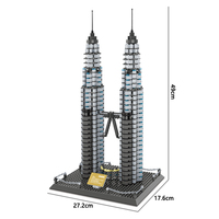 Wange 5213 Modèle de construction des célèbres tours Petronas, ensemble de blocs de construction unisexe pour enfants