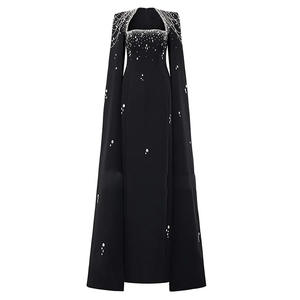 Abito da <span class=keywords><strong>sera</strong></span> a tubino con spalline sottili, lunghezza al ginocchio, stile europeo-americano, con perline e catene <span class=keywords><strong>di</strong></span> diamanti, novità 2025 - Product Image 5