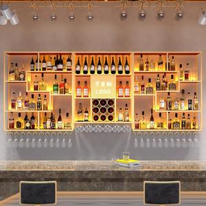 Настенный железный шкаф для вина, барный шкаф для ресторана, элегантная мебель для демонстрации Красного вина - Product Image 6