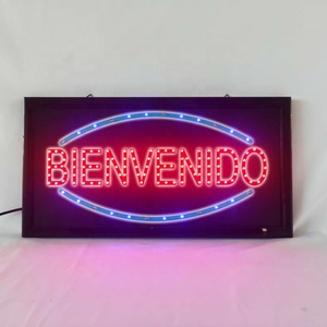 Custom Led Open Sign <b>with</b> Business Hours Led <b>Lights</b> Advertising Board - Product Image 1