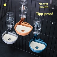 Fontaine à eau suspendue pour animaux de compagnie, bouteille en PP, bec anti-éclaboussures, distributeur d'eau courante, mangeoire automatique portable pour chats et chiens