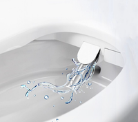 Toilette intelligente de qualité supérieure avec garantie de 3 ans, siège chauffant, certifiée CE, couvercle à fermeture douce, buse autonettoyante, 220V/110V