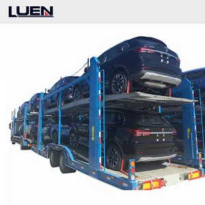 3 eixos 6-8 carros transporte de veículos semi reboque transportador de carro caminhão reboque para venda