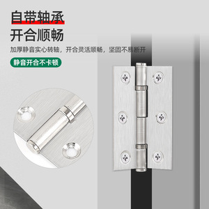 Stainless Steel <b>Hinges</b> 40x40mm With Bearings Silent Operation For Cabinet Door And Wooden Door Use - Product Image 1