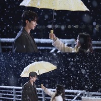 Parapluie jaune de style drama coréen de haute qualité, résistant au vent, à long manche, pour hommes et femmes, jours ensoleillés et pluvieux