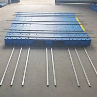 Palettes en plastique personnalisées Lichuan, entrée 4 directions, robustes, en HDPE, 1900x1950mm, pour stockage en entrepôt