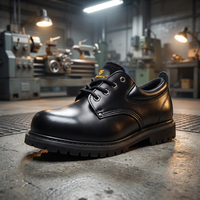 Chaussures de sécurité S2 en cuir avec embout en acier, résistantes aux acides, antistatiques et légères, pour l'aéroport et l'agriculture