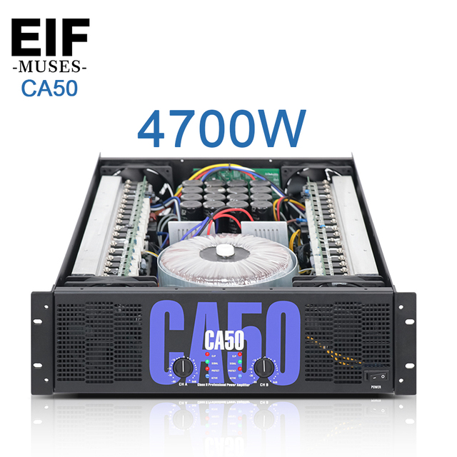 CA50 ClassH Professional Power Amplifier 1100W2 8Ω 1750W 2 4Ω 2350W2 2Ω 2CH Stage Audio Power Amp for DJ KTV Concert Subwoofer