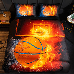High-Quality Bedding Set Super Cool King Size Sports <strong>Football</strong> Polyester 3-Piece <strong>Duvet</strong> <strong>Cover</strong> with Pillowcases for Children - Product Image 6