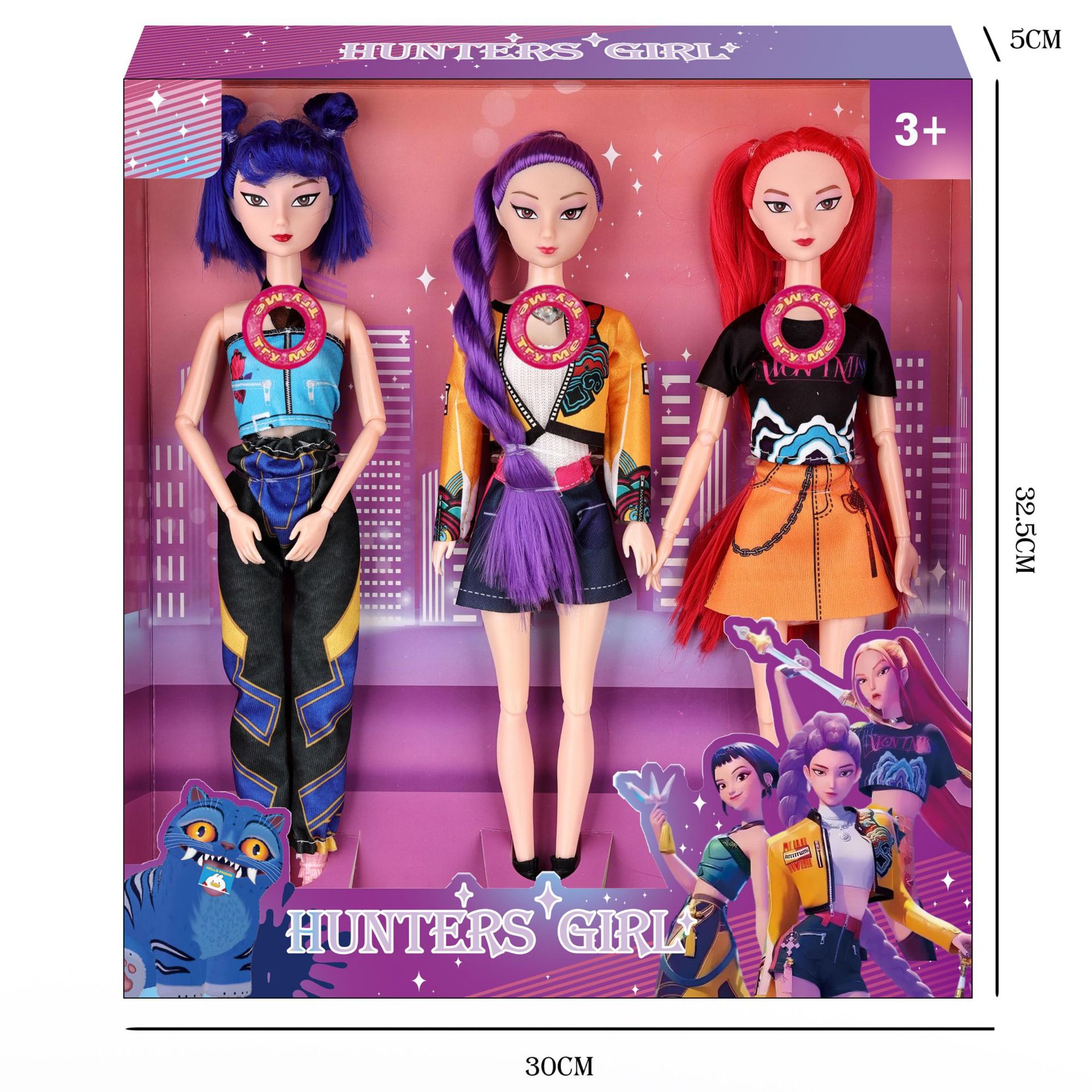 Ensemble de 3 personnes - Thème musical lumineux - Boîte de couleurs