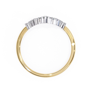 Elegante Anillo de Diamantes Dorado para Mujer, Estilo Clásico, Acabado Brillante, Joyería para Uso Diario, Opción de Regalo - Product Image 2