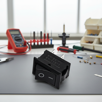 Interrupteur à bascule Qi Jia KCD1-A 10A 250V SPST ON-OFF IP40 PA66 étanche avec connecteurs à souder pour appareils électroménagers et équipements industriels