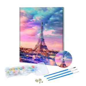 ภาพวาด<span class=keywords><strong>หอ</strong></span>คอยปารีสด้วยตัวเลขบนผืนผ้าใบพร้อมกรอบชุดทำมือสำหรับผู้ใหญ่ที่วาดภาพอะคริลิคสีน้ำมัน - Product Image 1