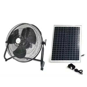 Ventilador Solar de Pie Recargable de 15w, Negro, Portátil, con Dos Velocidades - Product Image 6