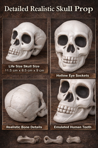 Adornos <span class=keywords><strong>de</strong></span> PVC con Cabeza <span class=keywords><strong>de</strong></span> Esqueleto <span class=keywords><strong>de</strong></span> <span class=keywords><strong>Terror</strong></span> para Halloween 2026, Decoraciones Reutilizables para el Hogar, para Fiestas, Festivales, Graduaciones, Acción <span class=keywords><strong>de</strong></span> Gracias - Product Image 2