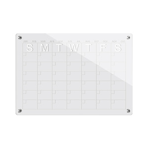 Monthly Weekly Daily Reusable Clear Magnetic Frameless Acrylic <b>Board</b> Calendar Fridge Whiteboard with Custom Logo - Product Image 1